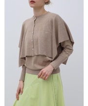 16Gケープ付アンサンブルニット