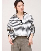 ストライプスキッパーブラウス