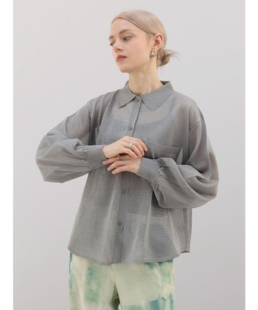 ニュアンスシアーオーバーシャツ