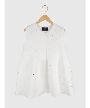 ストーンデザインニットトップス