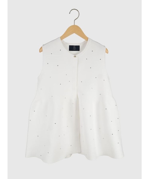 ストーンデザインニットトップス