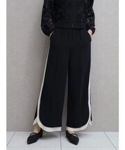 バイカラーラウンドヘムワイドパンツ