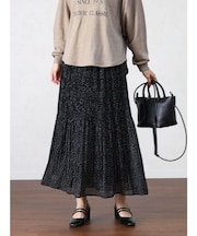 ドットプリーツシャーリングスカート