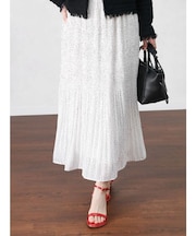 ドットプリーツシャーリングスカート