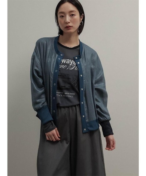 配色シアーカーディガン