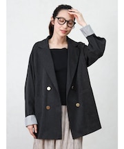 リネン混テーラードジャケット