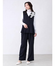 レースデザイントップス＆パンツセットアップ