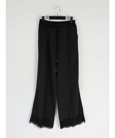 レースドッキングワイドパンツ