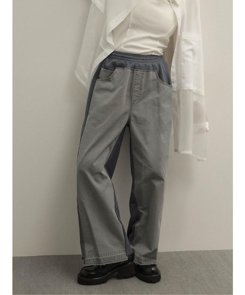 デニムドッキングスウェットパンツ(blue)