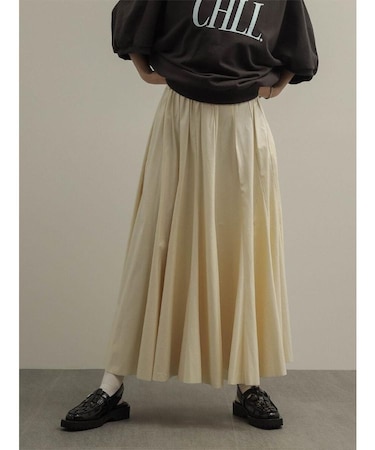 フェイクレザーフレアスカート