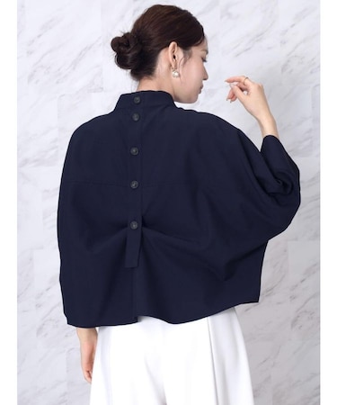 バックボタン2wayボリュームブラウス