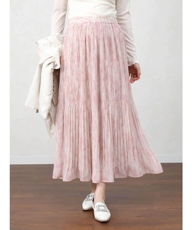 マーブルプリントプリーツスカート