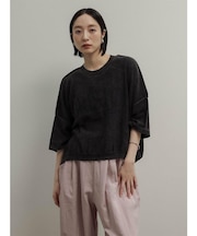 ケミカルウォッシュロゴニット