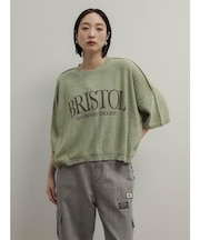 ケミカルウォッシュロゴニット