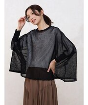 コットンメッシュラグラントップス