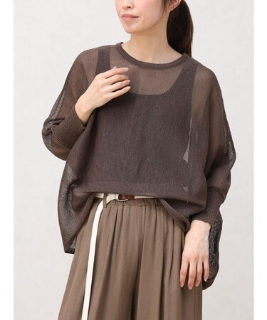 コットンメッシュラグラントップス