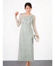 スパンコール刺繍レースドレス