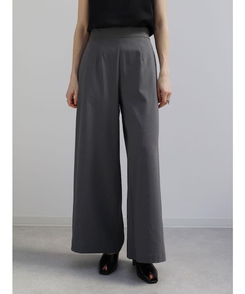 シャンブレーストライプワイドパンツ