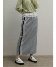 ロゴテープレースボンディングスカート