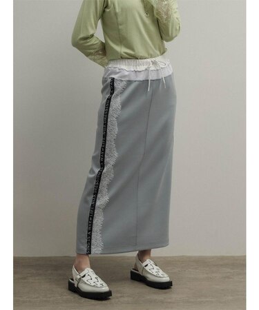 ロゴテープレースボンディングスカート