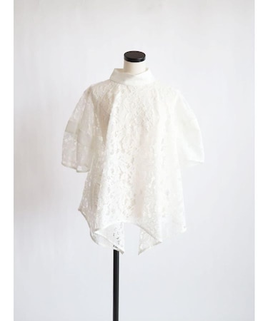 ケミカルレースケープスリーブブラウス