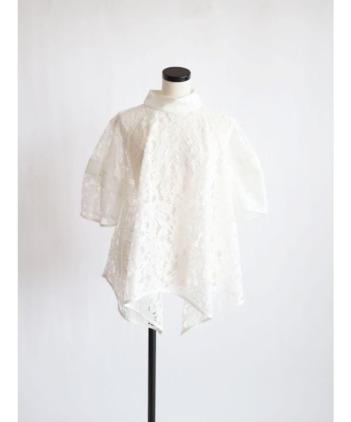 ケミカルレースケープスリーブブラウス