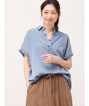 テンセルデニムスキッパ―シャツ