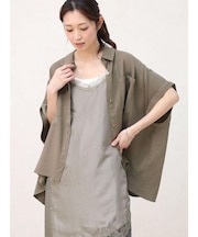 ドッキングデザインテンセルシャツ