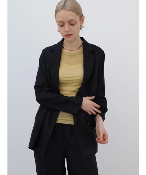 ウォッシュリネンテーラードジャケット