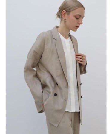 ウォッシュリネンテーラードジャケット