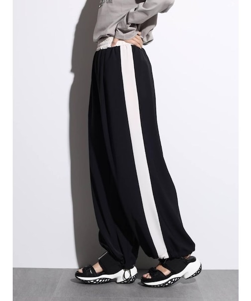 サイド配色ラインドレープパンツ