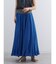 シアーコットンギャザーロングスカート