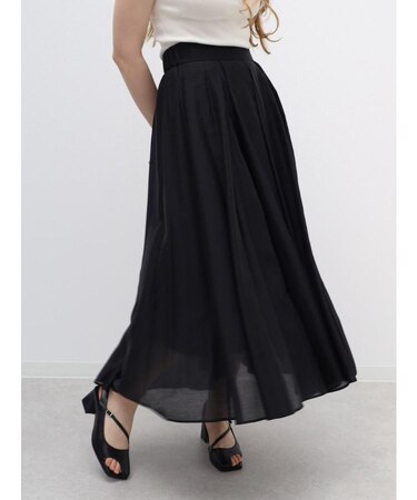 タックフレアロングスカート