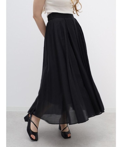 タックフレアロングスカート