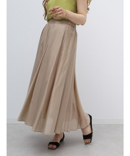 タックフレアロングスカート