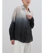 グラデーションリネンシャツ