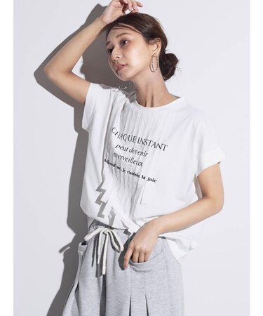 テープフリンジロゴTシャツ