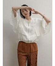 シアーフリルドロストジップブルゾン