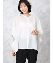 サイドフリルワイドブラウス