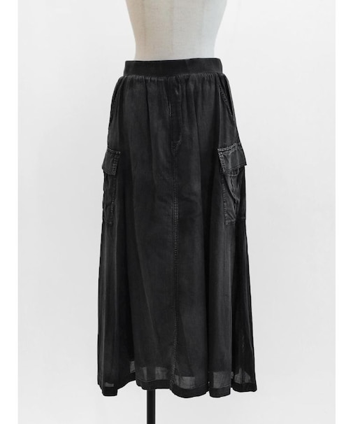 デニムライクシアーカーゴスカート