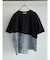 デニムドッキングアシメデザインTシャツ
