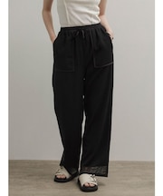 メッシュ編みイージーワイドパンツ