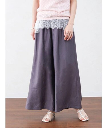 ギャザーワイドパンツ