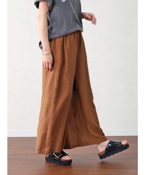 ギャザーワイドパンツ