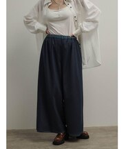 チュールレイヤードワイドパンツ