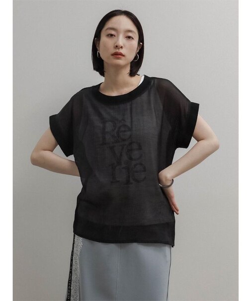 箔プリントロゴタンクトップ×シアーTシャツ