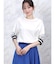 配色ドットスリーブカットソー