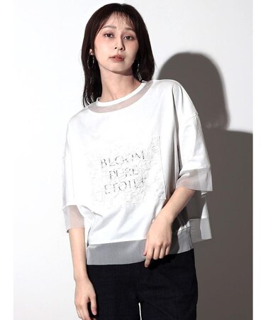 レースパッチロゴTシャツ