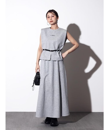 ベルト付きカットソーセットアップ