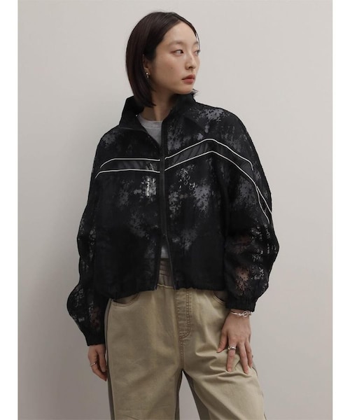 美品✨UNITED ARROWS フラワージャガード シアー ブルゾン フラワージャガード シアー ブルゾン